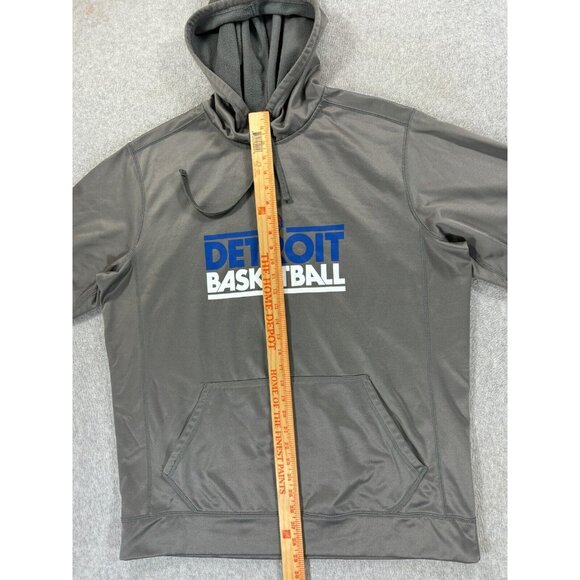 Detroit Pistons NBA Warmup Hoodie Sweatshirt (Men's XL)‎ Gray - Picture 9 of 11